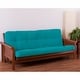 preview thumbnail 24 of 32, 5-inch Thick Twill Full-size Futon Mattress Aqua Blue