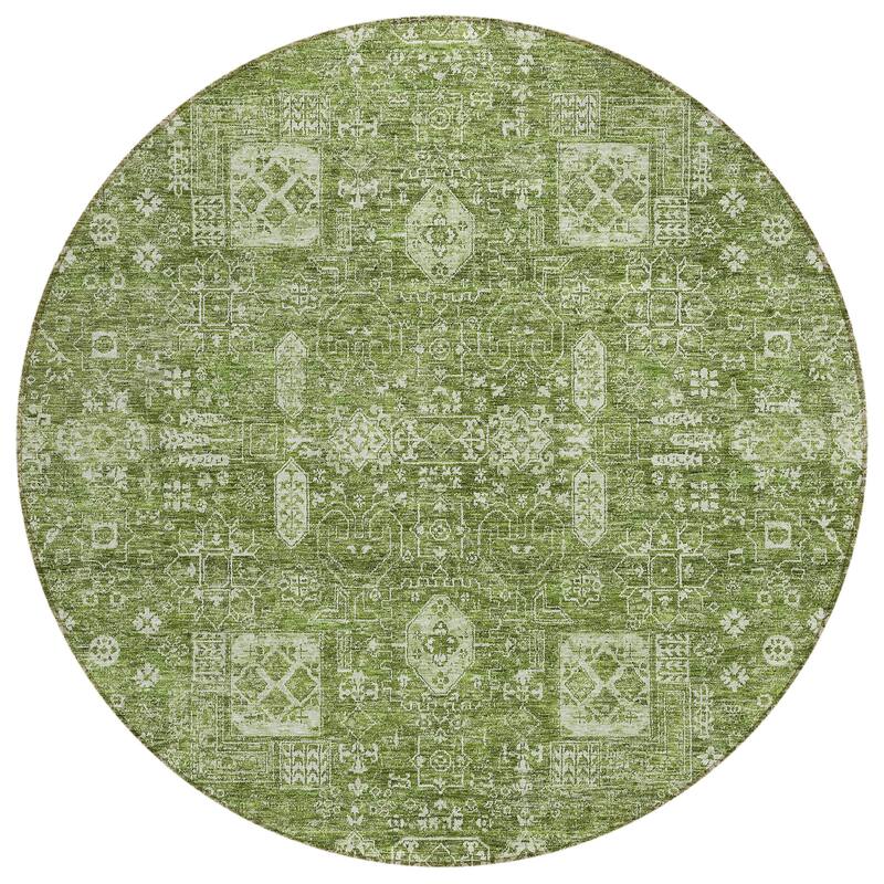 Machine Washable Indoor/ Outdoor Chantille Vintage Traditional Rug