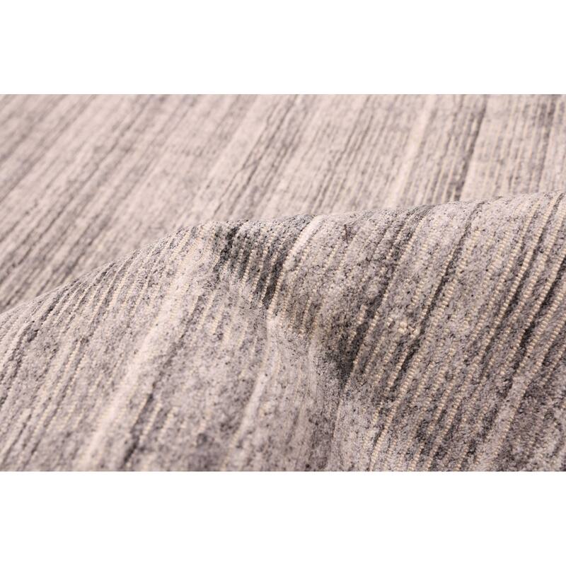 ECARPETGALLERY Hand Loomed Kashkuli Gabbeh Grey Viscose Rug - 5'3 x 7'11