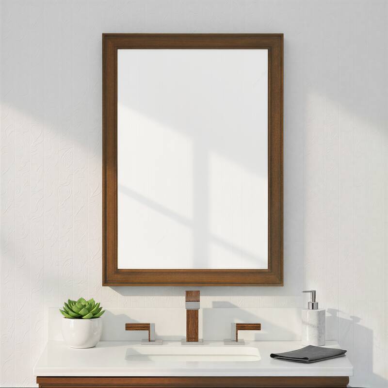 Frank Lloyd Wright USONIA® Progression 22 or 28-inch Wood Mirror - 22 Inch