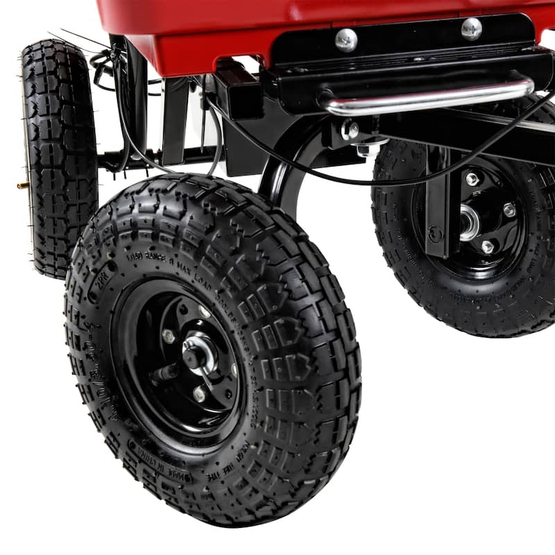 180W Electric Garden Cart - 24V Battery, 264lb Capacity, 2.6 cu.ft. Plastic Pot, 4-Wheel Design