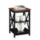 preview thumbnail 38 of 63, Copper Grove Cranesbill X-Base 3-Tier End Table with Shelves