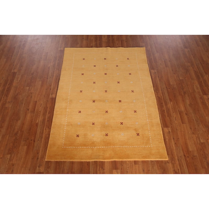 Gabbeh Indian Rug Handmade Bedroom Tribal Wool Carpet - 4'6" x 6'4"