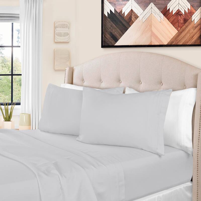 Superior Egyptian Cotton 1500 Thread Count Bed Sheet Set - California King - Platinum