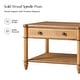 preview thumbnail 8 of 22, HULALA HOME Derk Transitional 47"W Spindle Fluted Rectangular Storage Coffee Table with Solid Wood Drawers