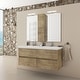 preview thumbnail 1 of 2, Selene 48" Floating Vanity in Natural Wood Finish with Double Sinks