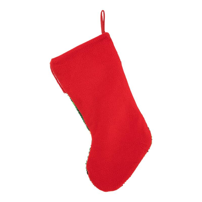 Glitzhome 20.5"L Dog Hooked Xmas Stocking