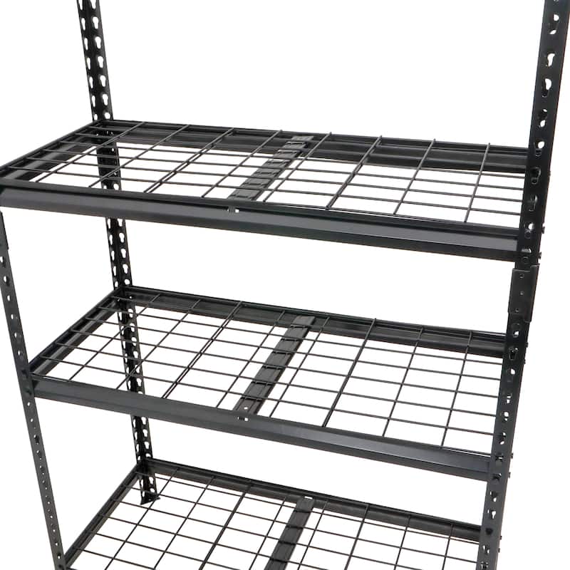 2-piece 5-Tier Storage Shelves set, Heavy-Duty Garage Shelving, Adjustable Shelving Unit, Steel Shelf, Boltless Assembly
