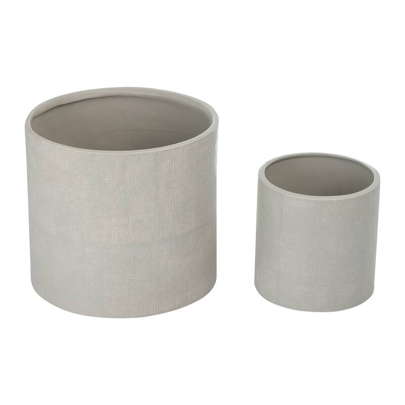 Stoneware Planters, Set of 2