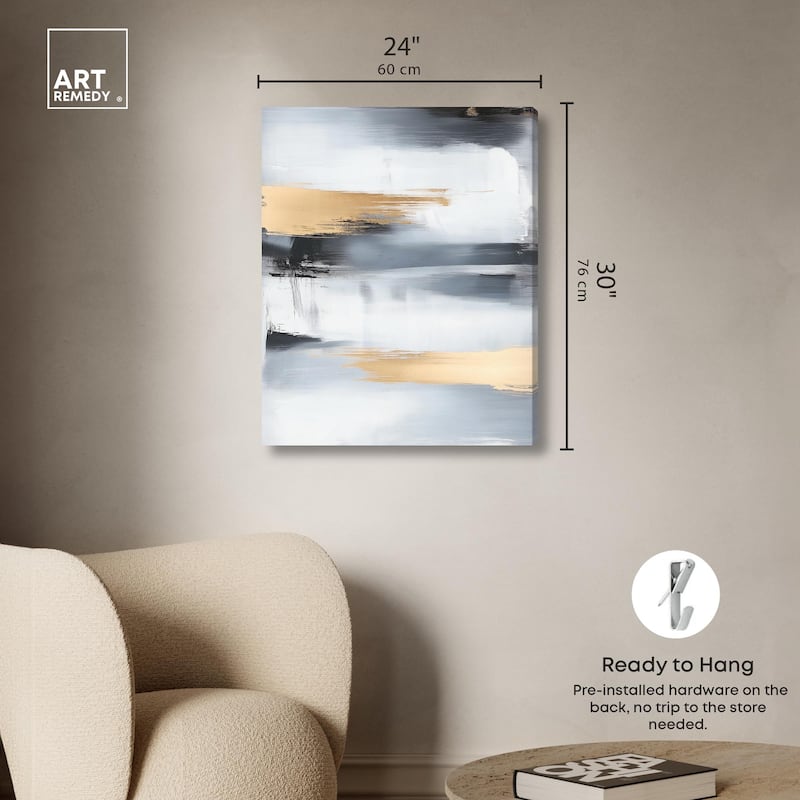 Visual Gold Vortex II Canvas by Art Remedy, Gallery Wrapped