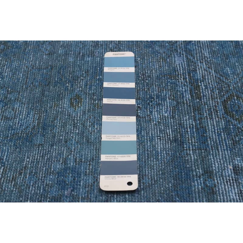 ECARPETGALLERY Hand-knotted Color Transition Sky Blue Wool Rug - 3'6 x 9'8
