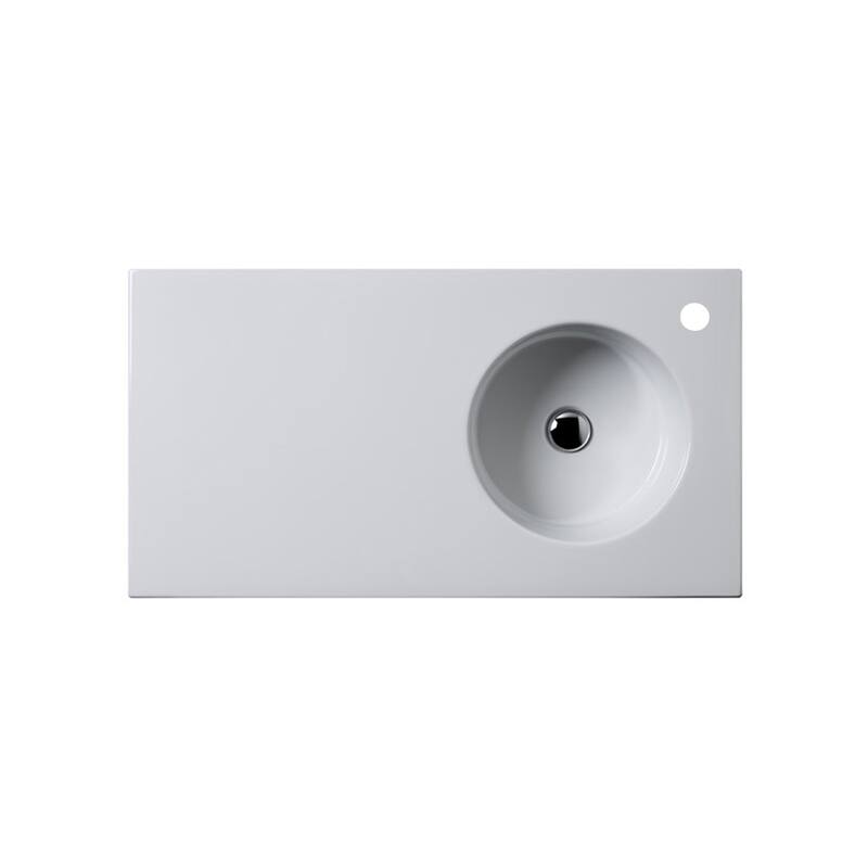 WS Bath Collections Skyland 32" Ceramic Vanity Top Sink with Single - Gloss White - Glossy