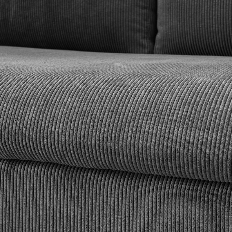 L Shaped Convertible Sleeper Sofa,90" Sectional Couch wStorage Chaise