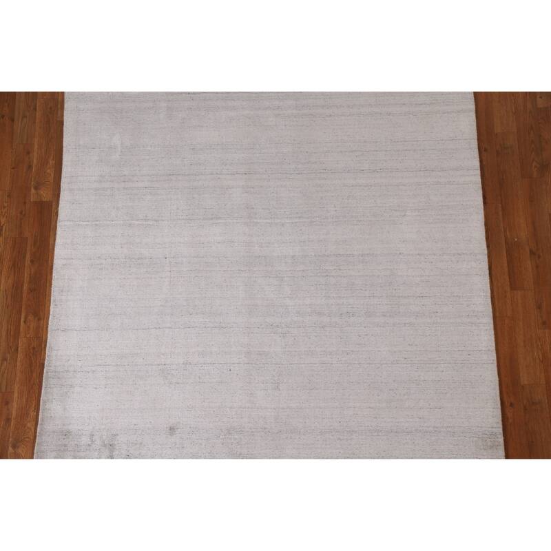 Hand Knotted Oriental 100% Wool Carpet Tribal Contemporary Beige & Ivories Gabbeh Area Rug - 5' 8'' X 5' 4''