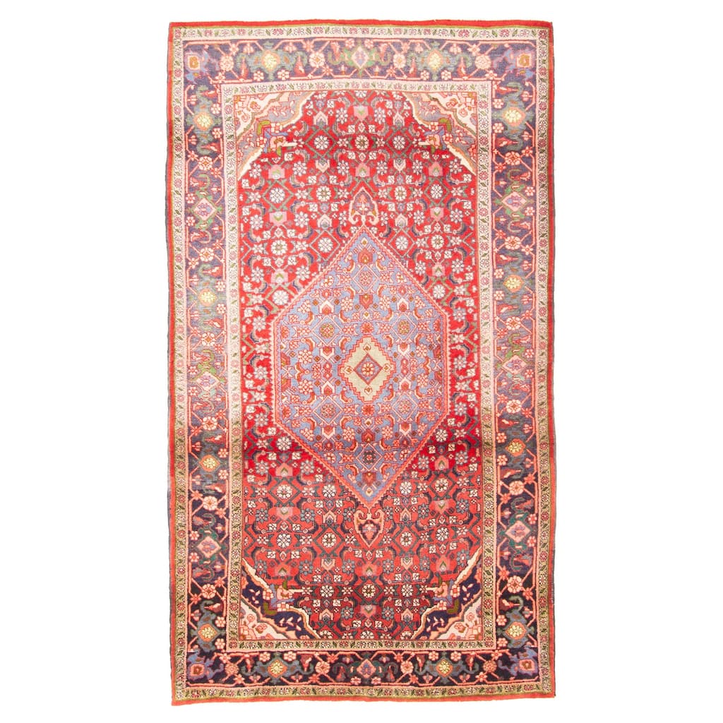 ECARPETGALLERY Hand-knotted Andelz Red Wool Rug - 4'3 x 7'7