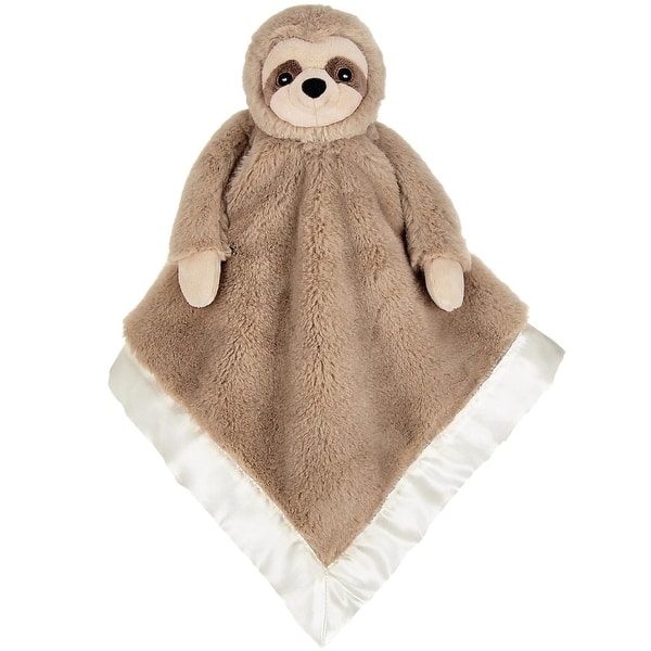slide 2 of 6, Bearington Baby Lil' Speedster 15" Sloth Snuggler Security Blanket