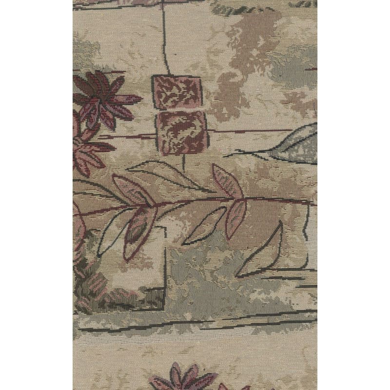 Bali Rattan Double Papasan Chair with Tapestry Cushion - Japanese Garden