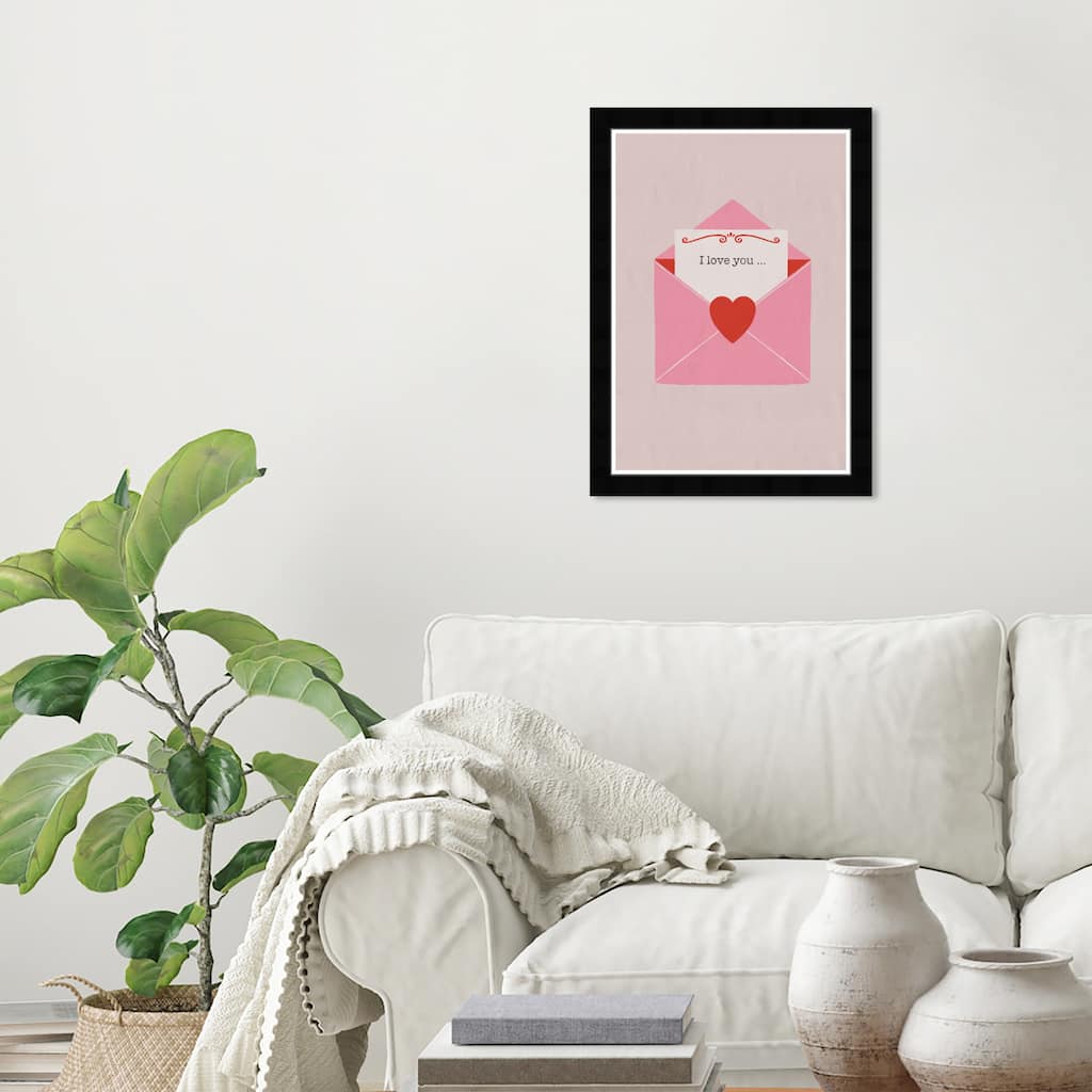 Wynwood Studio Prints Typography Quotes Love Letter II Pink Wall Art