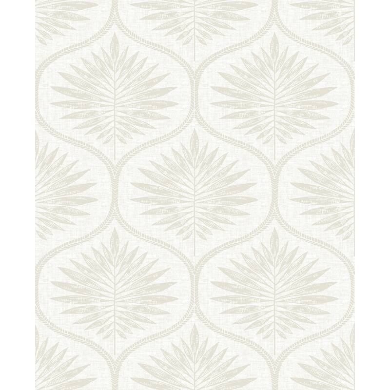 A-Street Prints Laurel Bone Ogee Wallpaper
