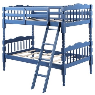 Twin Over Twin Bunk Bed with Built-in Ladder