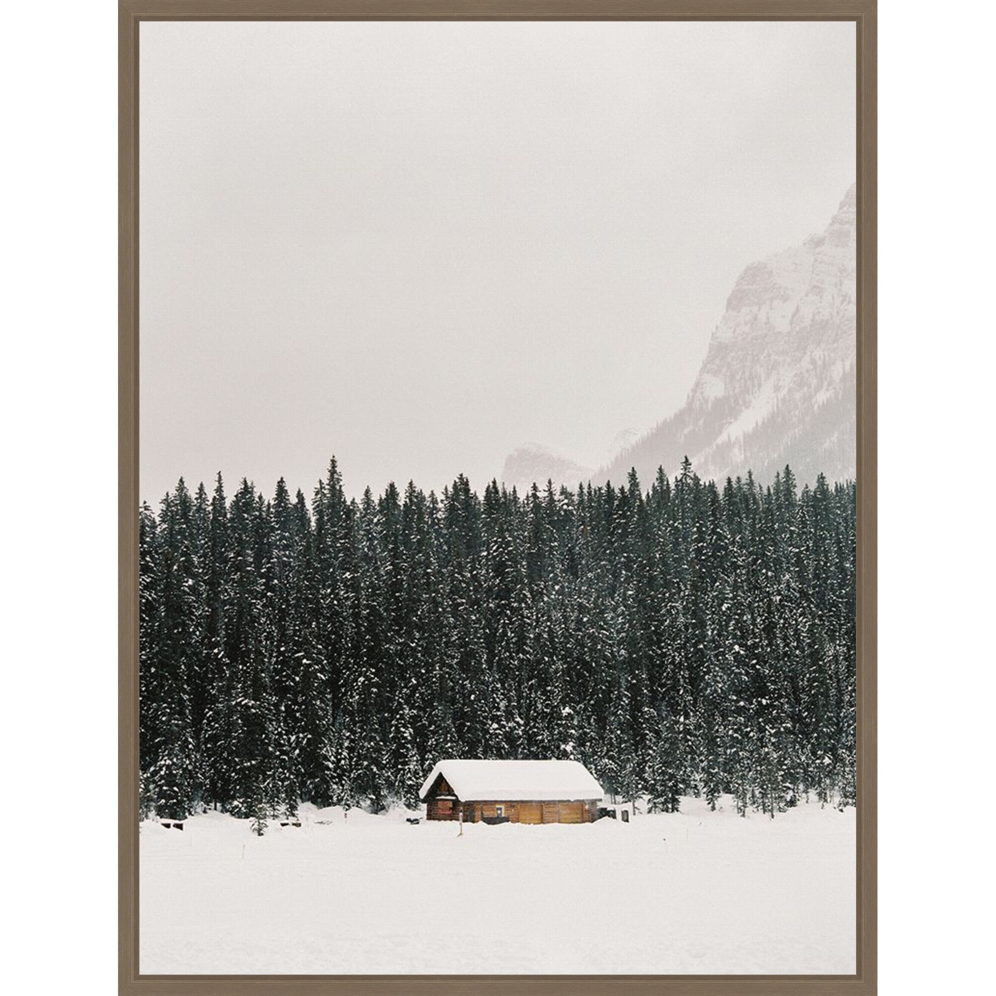 Winter Trees IV by Justine Milton (23 x 30 in.), Framed Canvas Wall Art Print - Sylvie Dark Gold