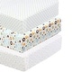 preview thumbnail 25 of 54, Polka Dot Animal Bear Friends ABC&123 Unisex Multi-color Cotton Toddler/Baby Crib Child Fitted Sheet Set (Pack of 3) - N/A Giraffe Dot