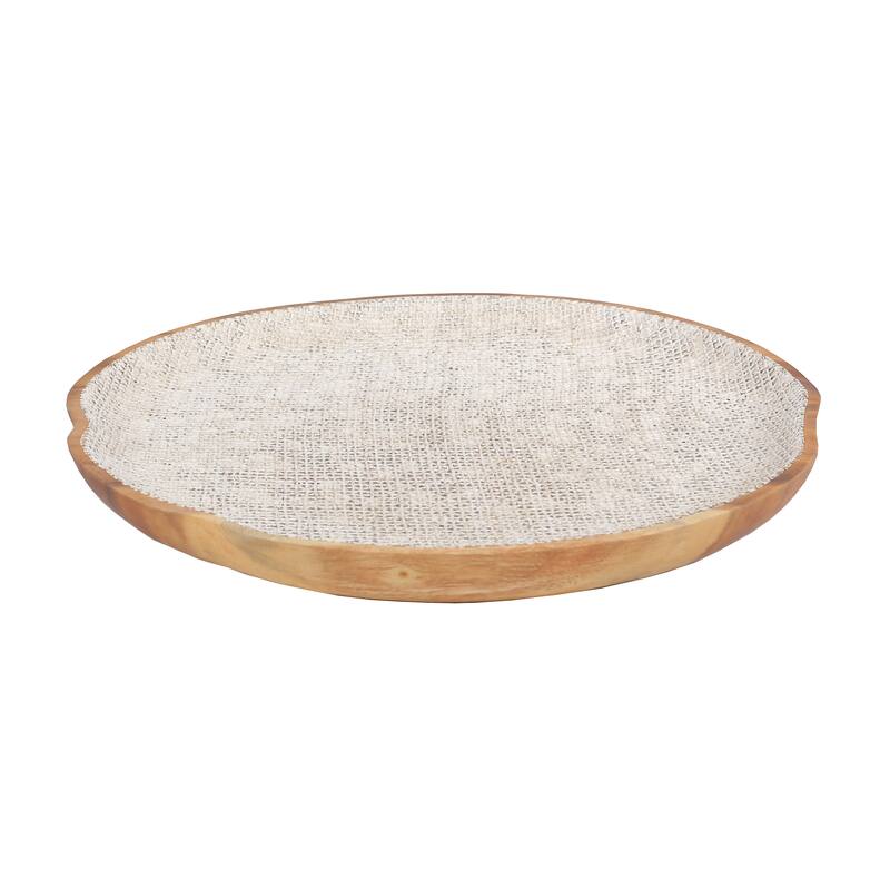 Elk Home Paulson White Finish Wood 18 Inch Wide Plate