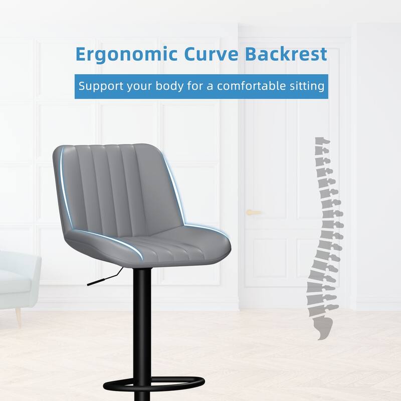 Bar Stool with 360° Swivel - Modern Kitchen & Home Bar Seating，Set of 2