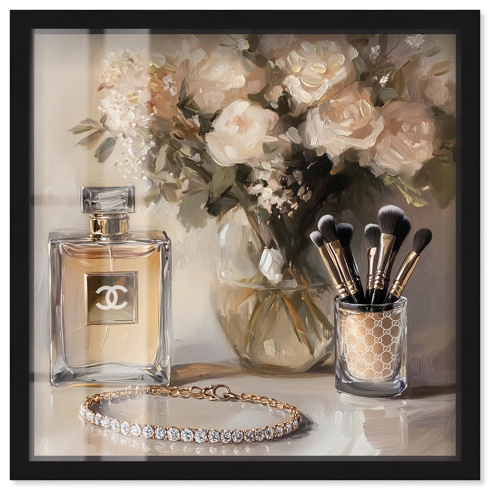 Gentle Elegant Pieces Fashion Art Shadowbox Print by Art Remedy