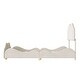 preview thumbnail 6 of 7, Beige Twin SizeVelvet Upholstered Platform Bed with Cloud-Shaped Headboard - /