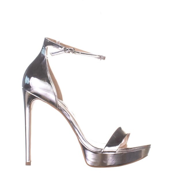 steve madden silver metallic heels