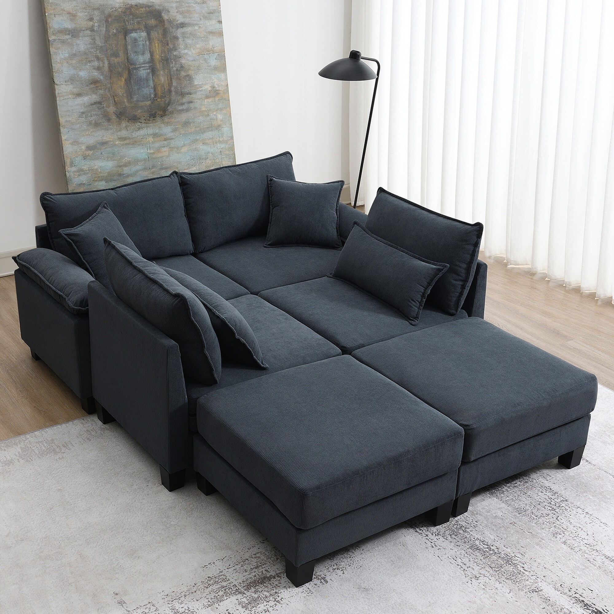 Oversized pillow couch store