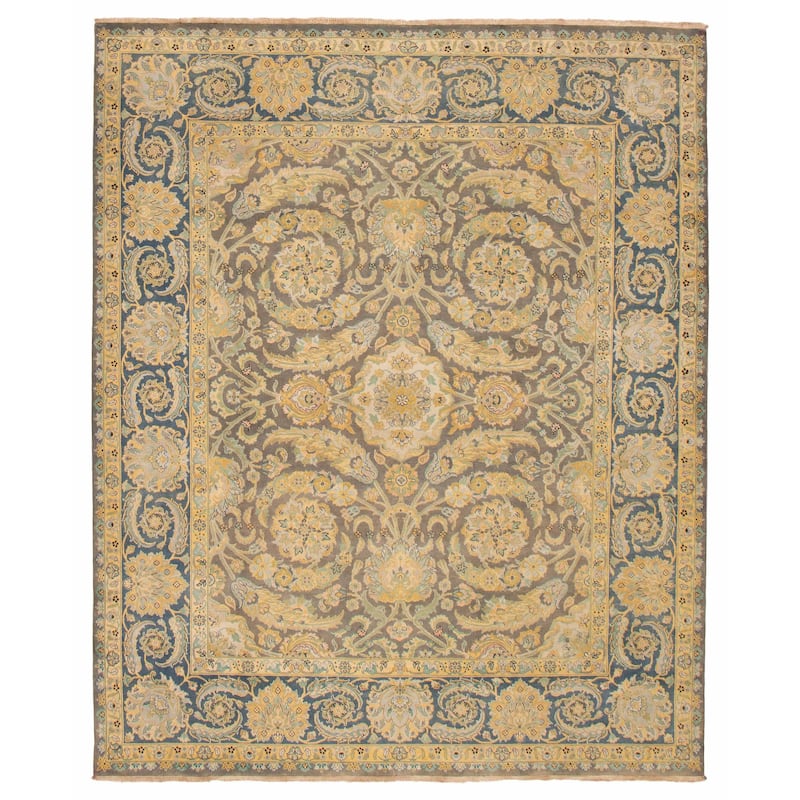 ECARPETGALLERY Hand-knotted Jamshidpour Grey, Taupe Wool Rug - 8'0 x 9'9 - Grey/ Taupe - 8'0 x 9'9