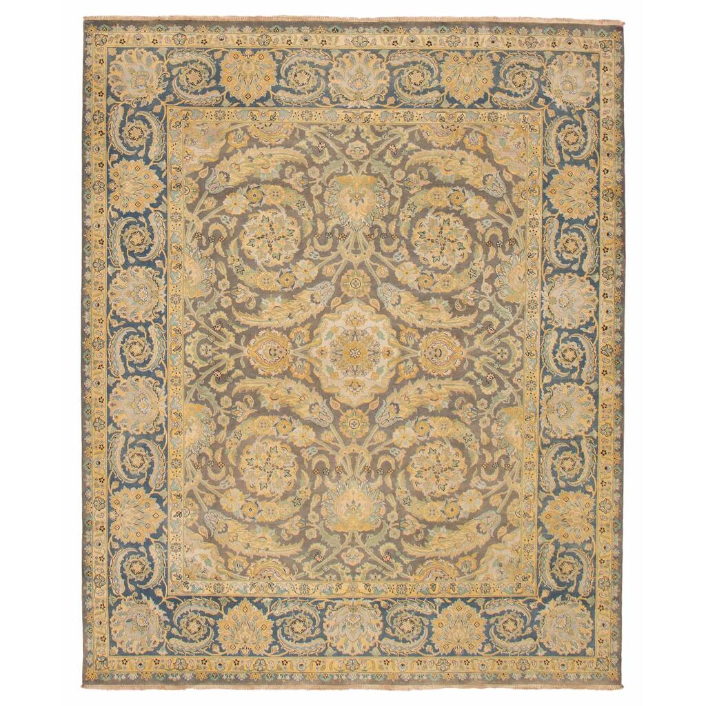ECARPETGALLERY Hand-knotted Jamshidpour Grey, Taupe Wool Rug - 8'0 x 9'9