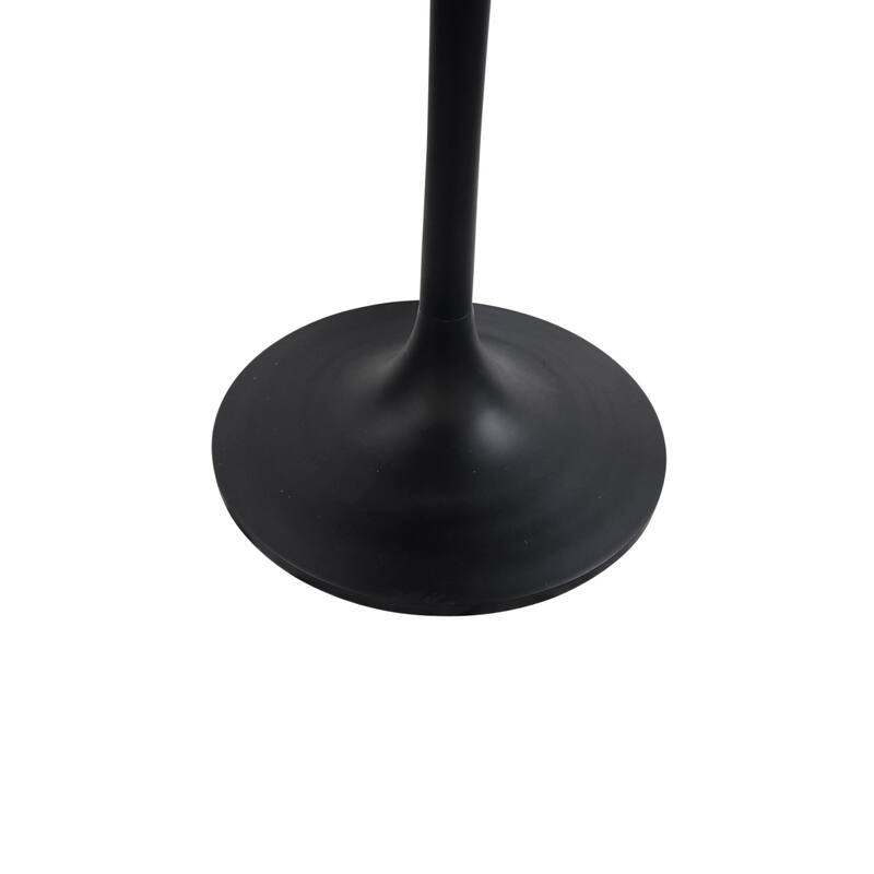 Round Mango Wood Dining Table - 36" - Fog Gray and Black