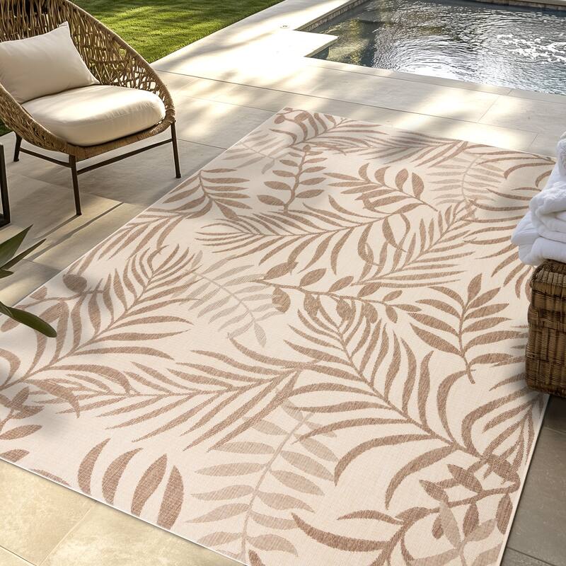 Gertmenian Solterra Nautical Coastal Tropical Weather Resistant Polypropylene Flatweave Indoor/ Outdoor Area Rug Collection