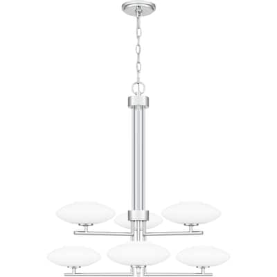 Chenal 6-Light Polished Chrome Chandelier - Polished Chrome