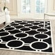 preview thumbnail 4 of 68, SAFAVIEH Handmade Cambridge Arah Modern Moroccan Wool Rug 4' x 6' - Black/Ivory - Rectangle