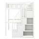 preview thumbnail 7 of 7, Full Size Wood Loft Bed with Bookshelf, Stairs Drawers, Desk and Wardrobe