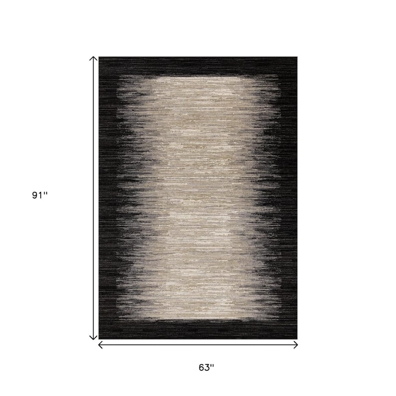 HomeRoots Abstract Modern Rectangle Area Rug - 5' X 8'