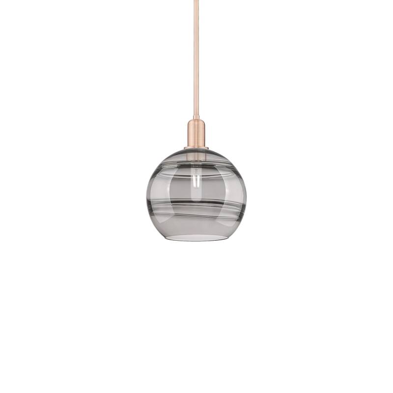 Innovations Lighting 716-1S-13-10 Rochester Pendant Rochester 10" Wide - Antique Copper / Light Smoke