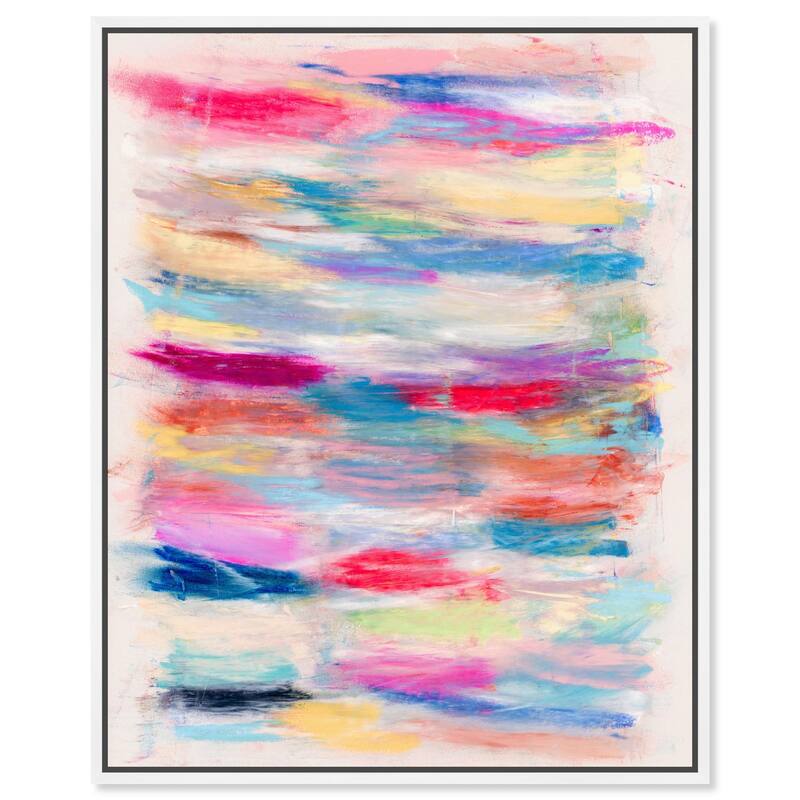 Color Bands Canvas by Art Remedy - White - 36" x 45"
