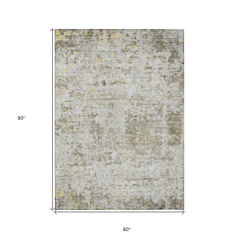 HomeRoots Abstract Transitional Rectangle Outdoor Rug