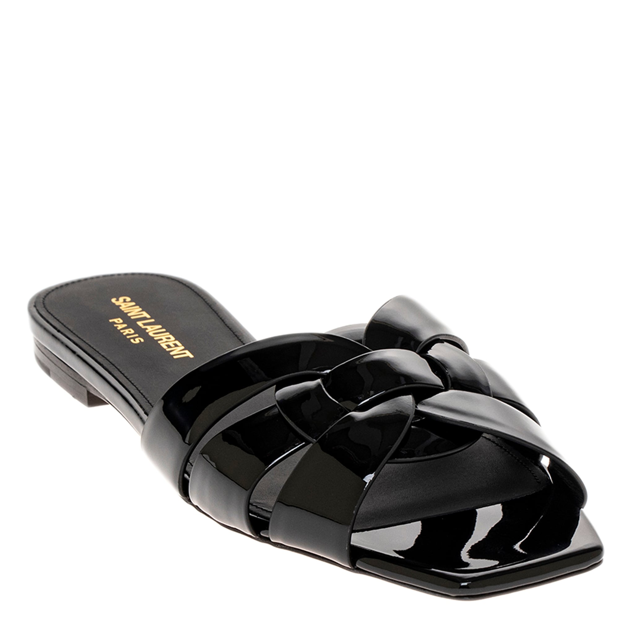 Saint Laurent Tribute Flat Sandals - Black - Overstock - 42859964 Saint Laurent Tribute Flat Sandals - Black - Overstock - 42859964