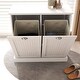 preview thumbnail 2 of 8, Lucinda Two-Compartment Tilt-Out Laundry Trash Cabinet