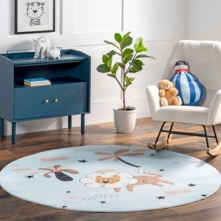 Nuloom Jalissa SpinClean Lion Dreams Machine Washable Kids Area Rug