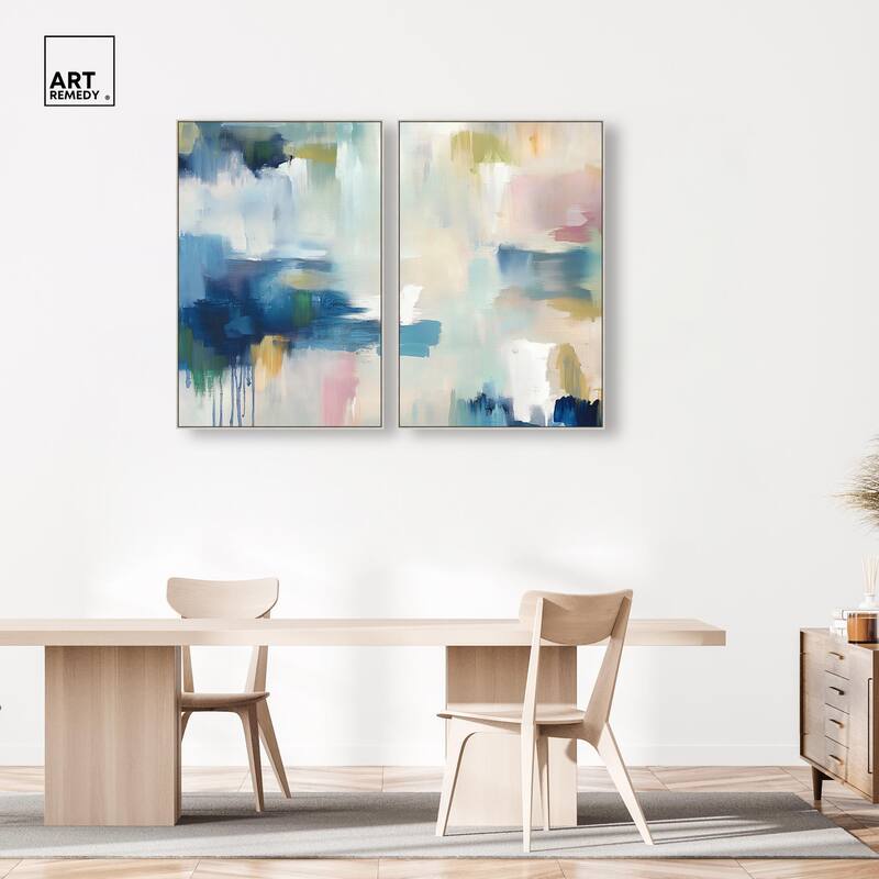 Pale Periwinkle I Canvas Set of 2 by Art Remedy