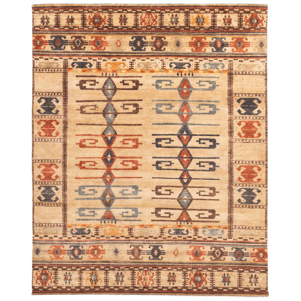 ECARPETGALLERY Hand-knotted Kathmandu Beige Wool Rug - 9'3 x 11'10