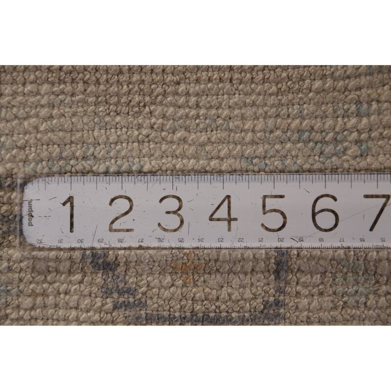 Hand Knotted Oriental 100% Wool Carpet Transitional All-Over Greys & Charcoal Oushak Area Rug - 11' 7'' X 8' 10''
