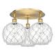 Option Brushed Brass / Clear Glass with White Rope